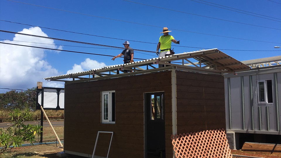 ...Metal roof sheeting installed